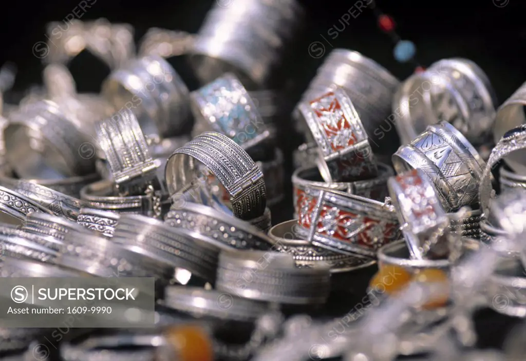 Silver Bracelets, tourist market, Tunisia