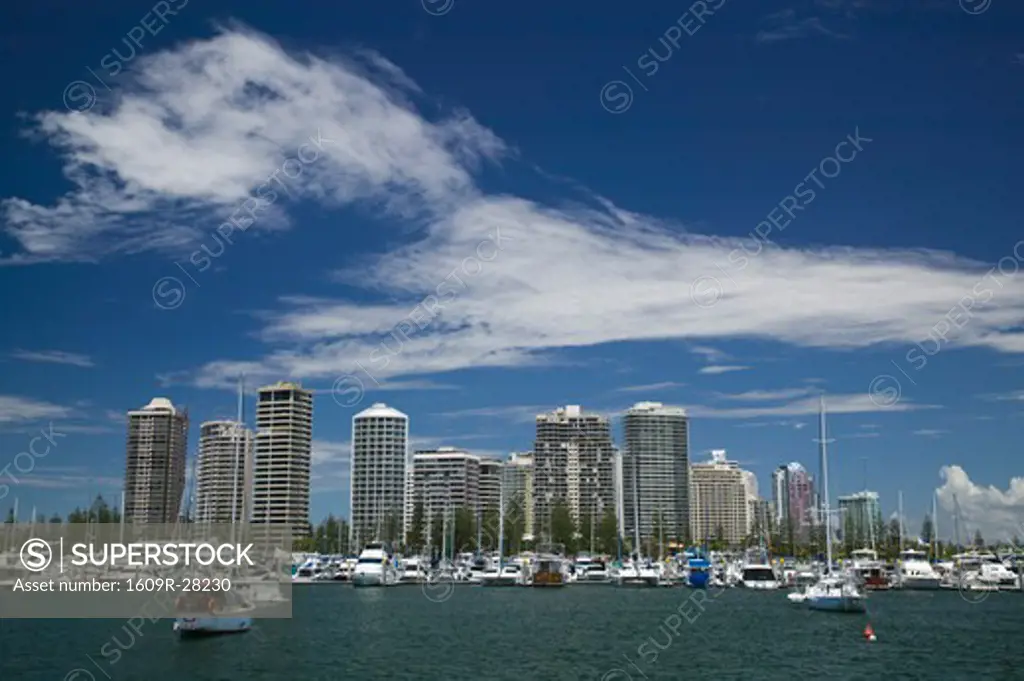 Australia, Queensland, Gold Coast, Surfer's Paradise, Yachts at the Marina Mirage