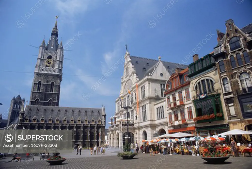 St. Baafs Plein, Ghent, East Flanders, Belgium