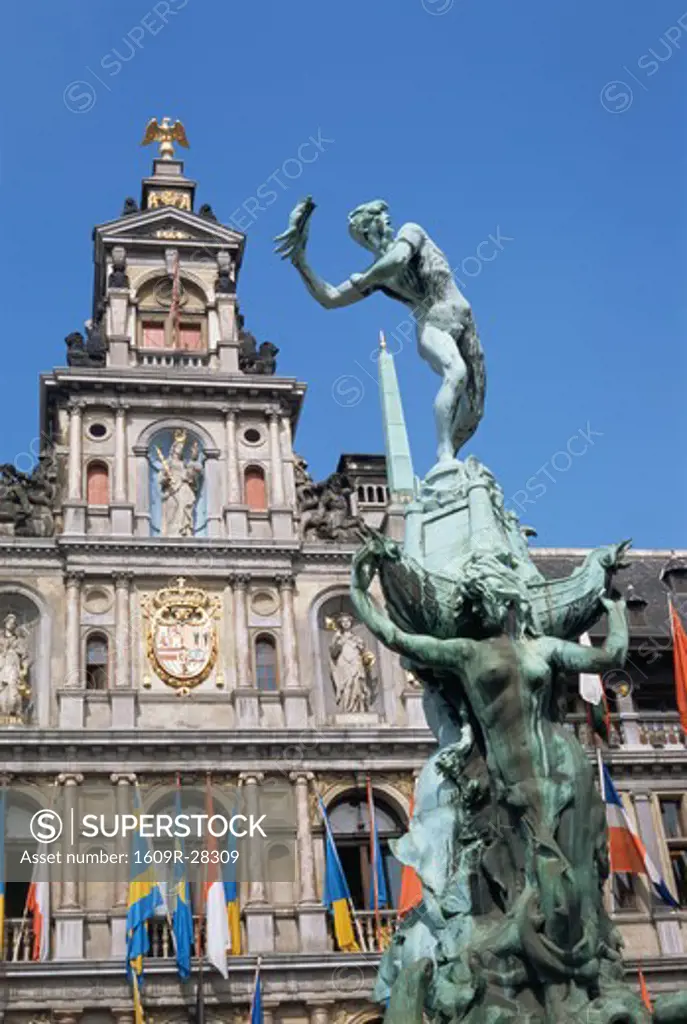Brabo Fountain, Grote Markt, Antwerp, Belgium