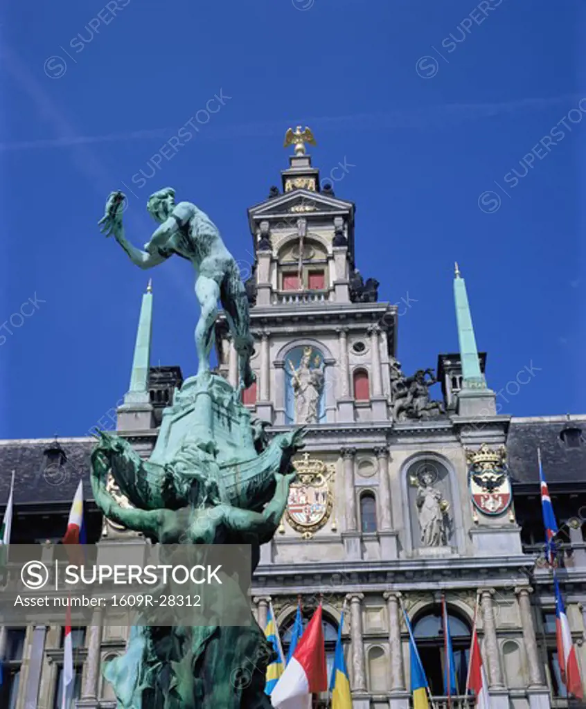 Brabo Fountain, Grote Markt, Antwerp, Belgium