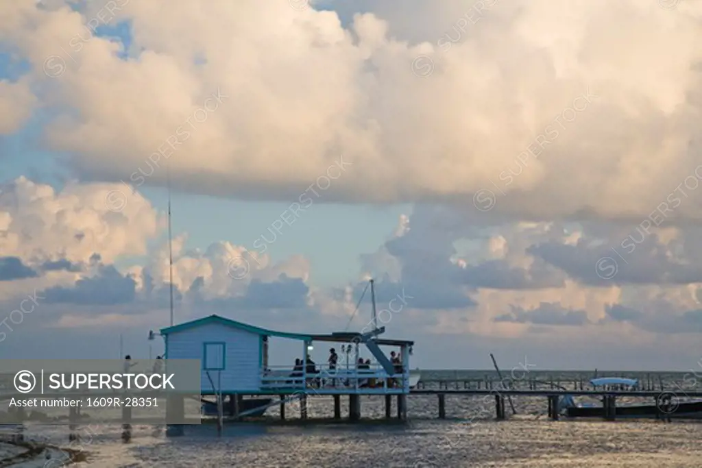 Belize, Caye Caulker, Water taxi jetty