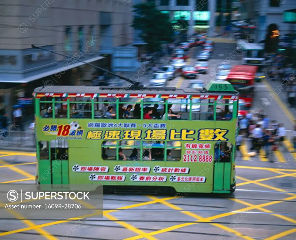 Double-decker tram, Hong Kong, China