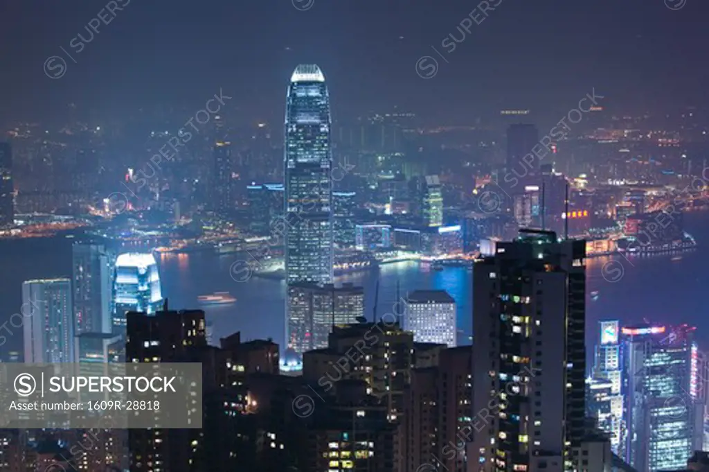 China, Hong Kong, Kowloon and Central from Victoria Peak