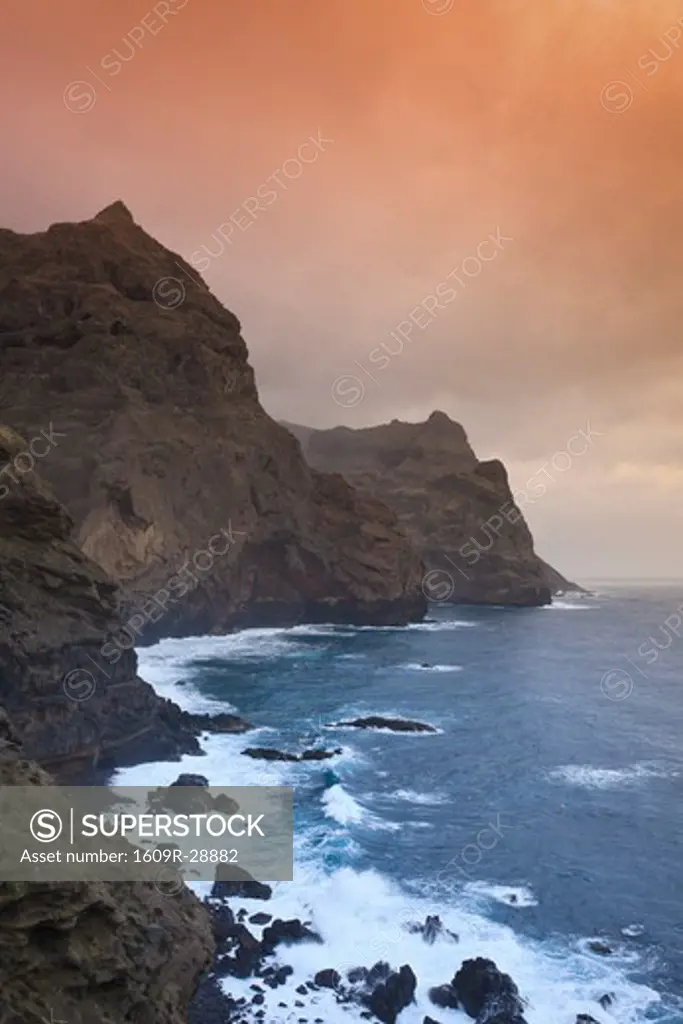 Africa, Cape Verde, Santo Antao, Ponta do Sol, coastline