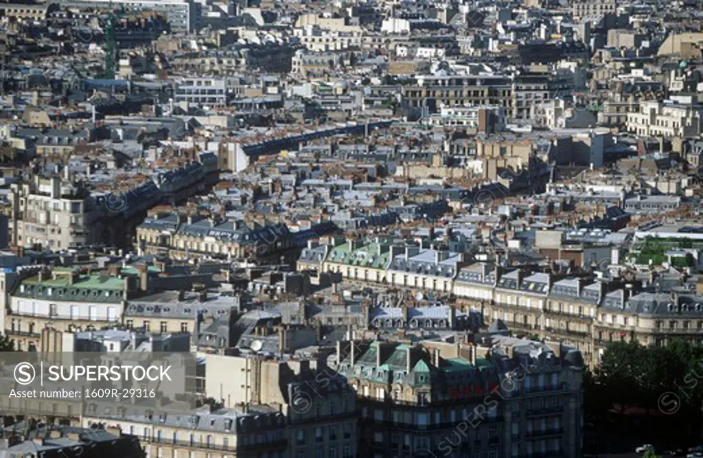 Vier over Paris from Eiffel Tower, Paris, France