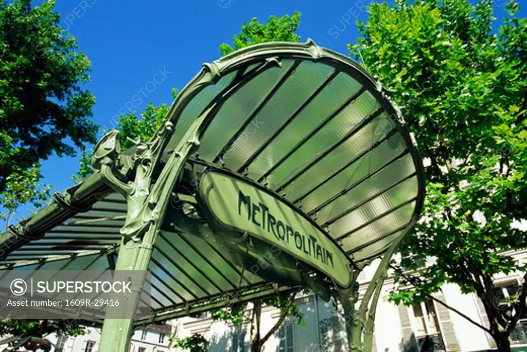 Art Nouveau Metro Station, Abbesses, Paris, France