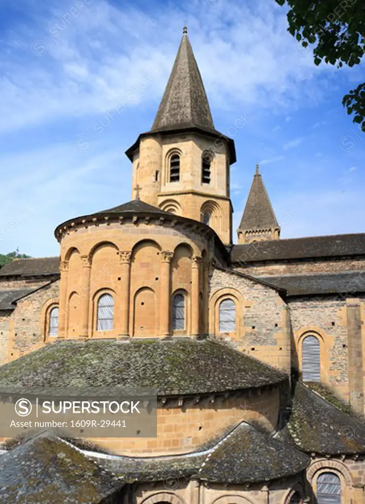 Sainte-Foy abbey-church (1124), Conques, Aveyron, Midi-Pyrenees, France