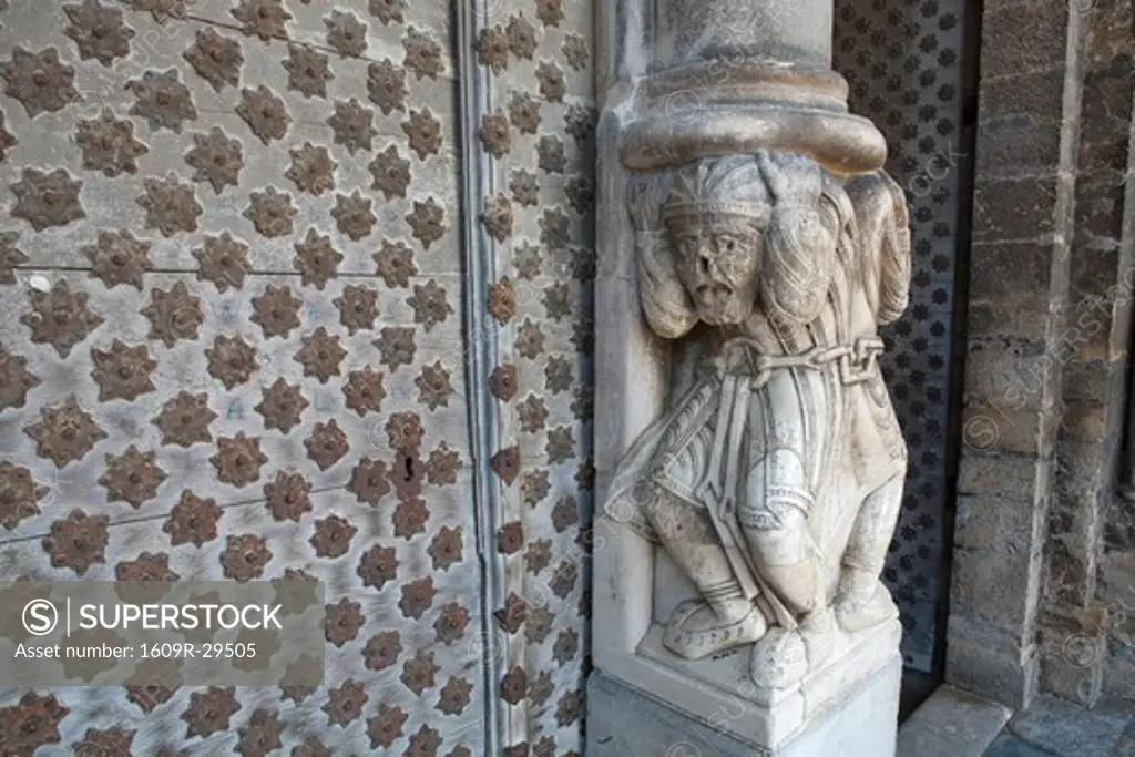 Romanesque Doorway Details, Cathedrale Ste-Marie, Oloron-Ste-Marie, Pyrenees-Atlantiques, France