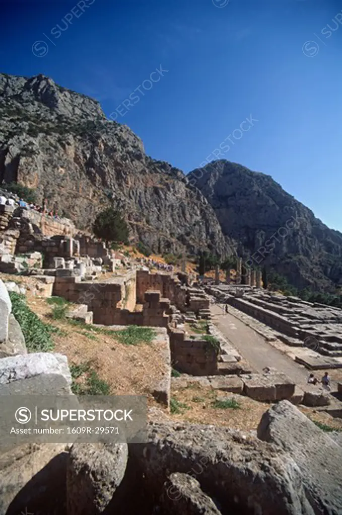 Theatre, Delphi, Central Greece, Greece