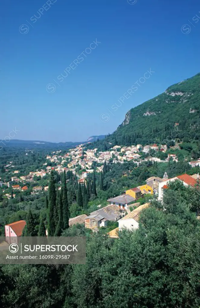 Village near Paleokastritsa, Corfu, Greece