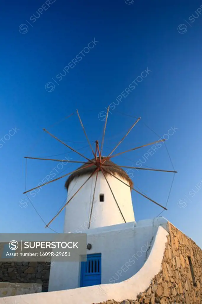 Greece, Cyclades, Mykonos, Mykonos Town, Old Windmills