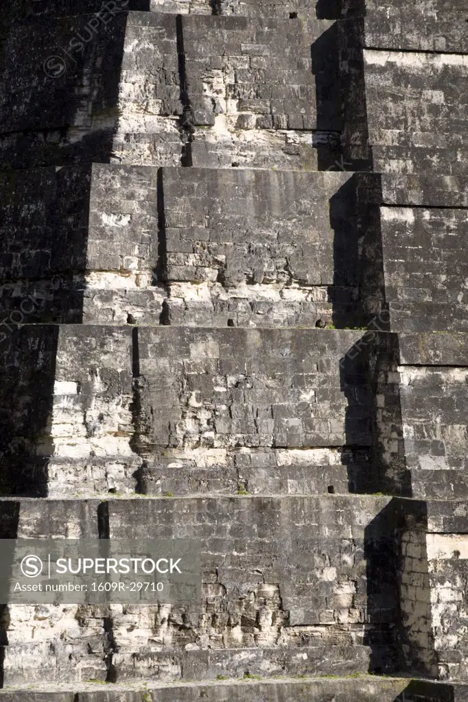 Guatemala, El Peten, Tikal, Gran Plaza, Temple 1 - Temple of the Great Jaguar