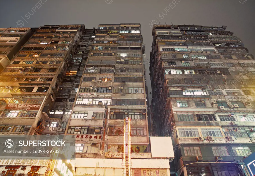 Buildings on Nathan Road, Kowloon, Hong Kong, China