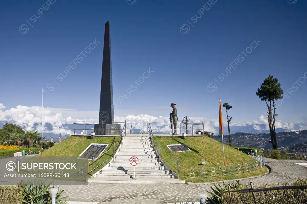India, West Bengal, Darjeeling, Batasia Loop, Gorkha war  memorial