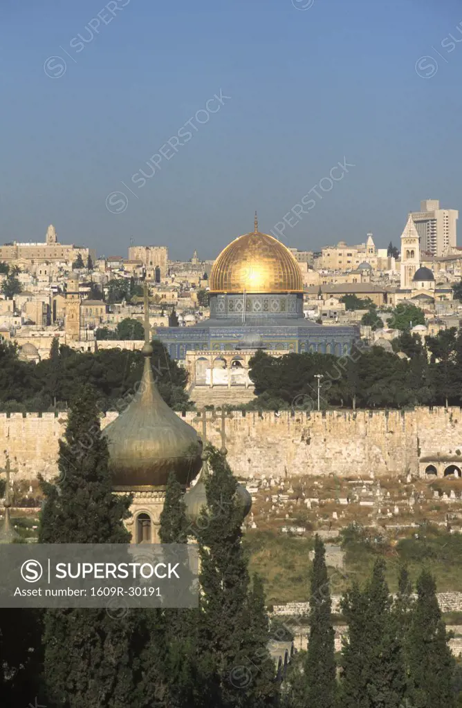 Church of Mary Magdelene & Dome of the Rock, Jerusalem, Israel