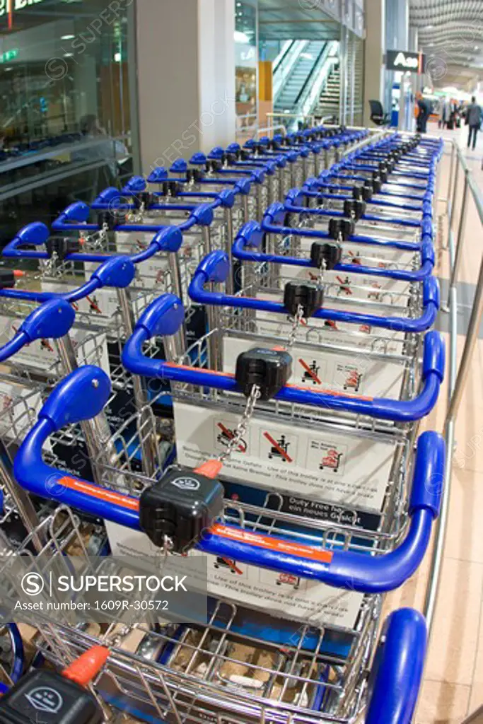 Airport trolleys in Airport