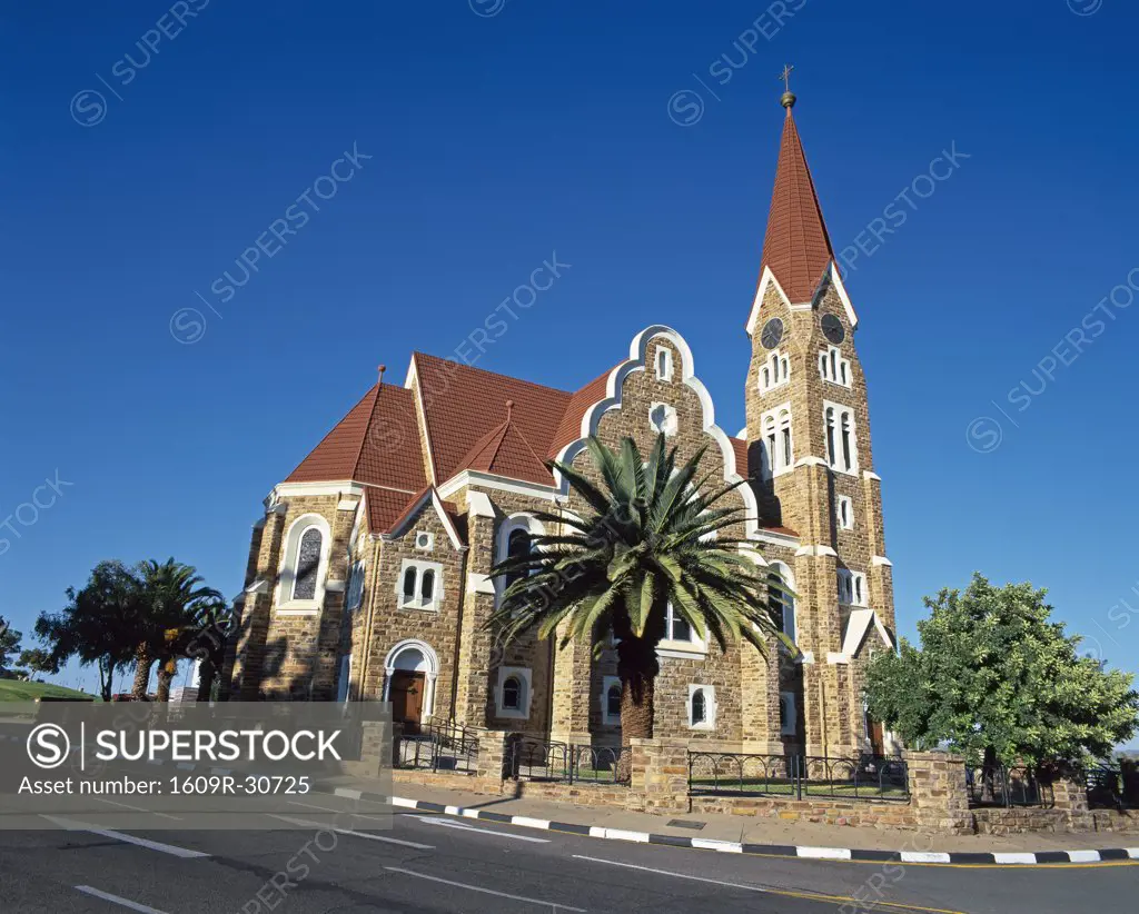 Christuskirche (Lutheran church) & Parliament Gardens, Windhoek, Namibia