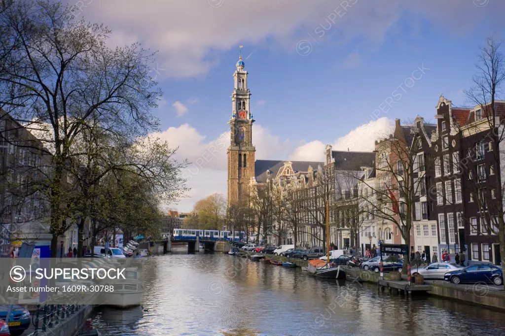 Prinsengracht and Westerkerk, Amsterdam, The Netherlands