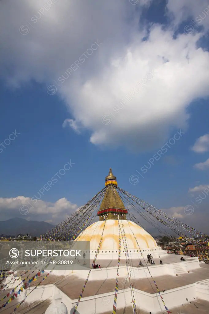 NEPAL, Kathmandu, Bagmati, Bodhnath Buddhist stupa