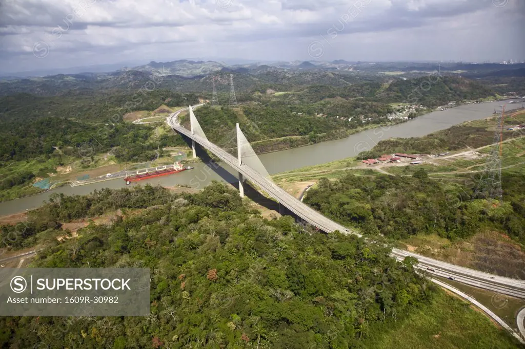Panama, Centenario Bridge (Puente Centenario) and the Panama Canal
