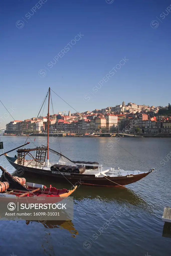 Porto Wine Carrying Barcos (Barges), & River Douro, Porto (UNESCO World Heritage), Portugal