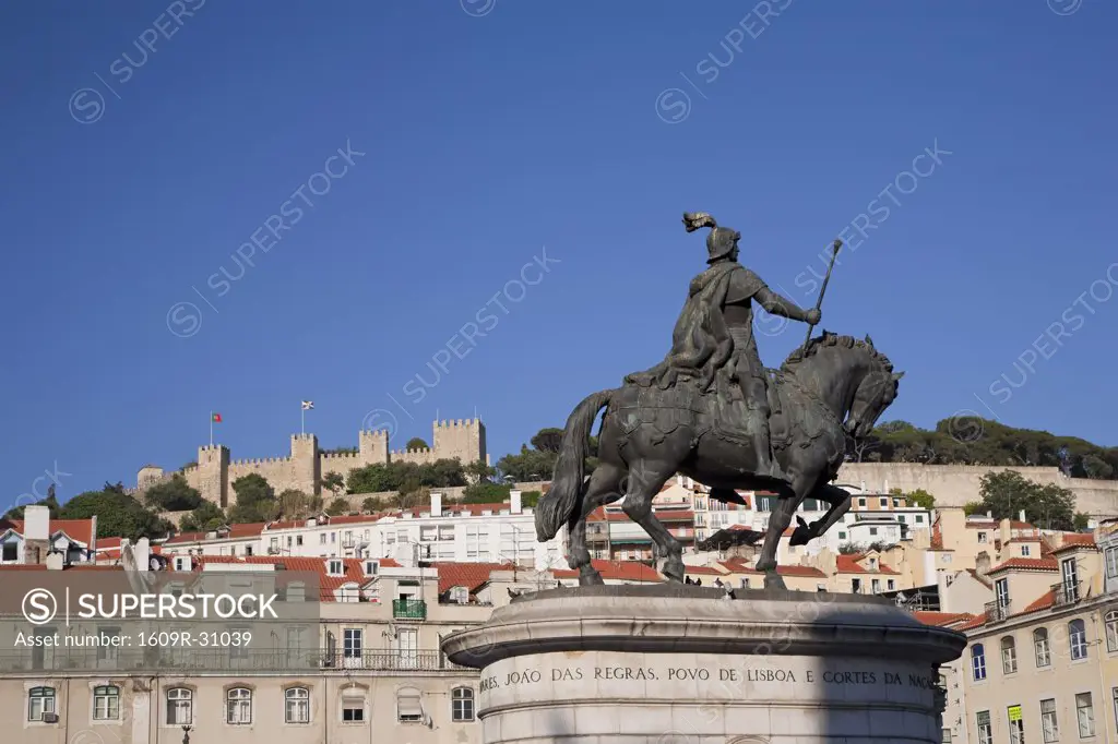Statue of King Joao, Praça da Figueira, Lisbon, Portugal