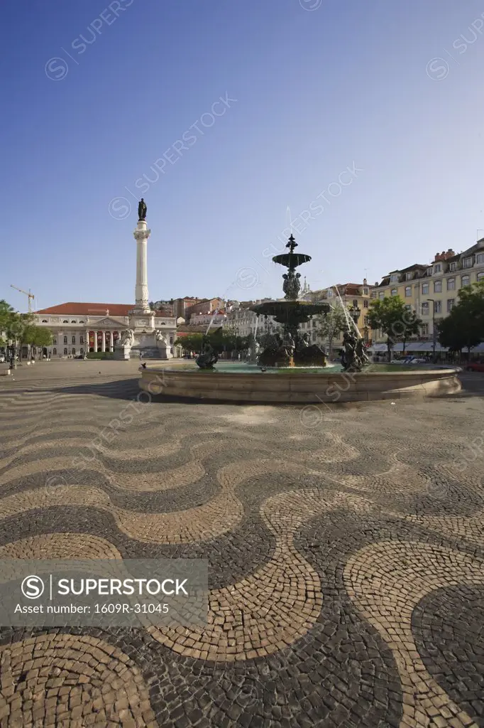 Praça Dom Pedro IV (Rossio Square), Lisbon, Portugal