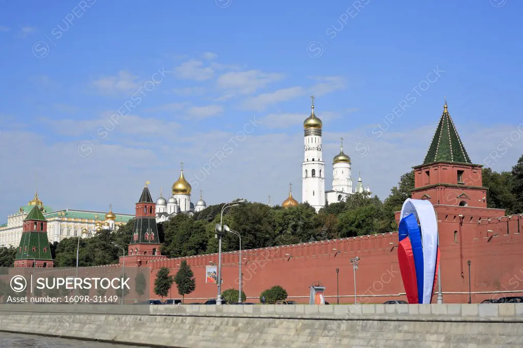 Kremlin, view from Moskva river, Moscow, Russia