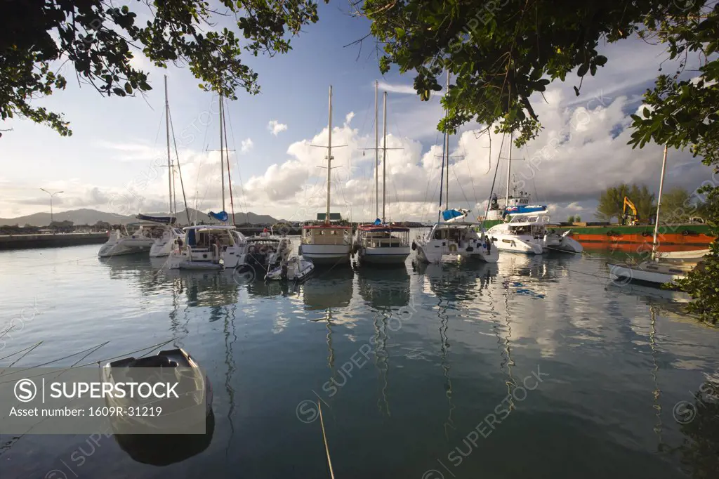 Seychelles, La Digue Island, La Passe, harbour