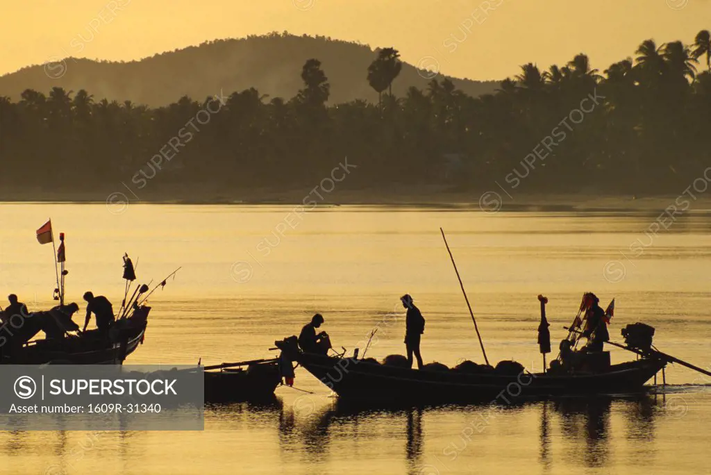Fishermen and boats, Koh Samui, Surat Thani Province, Thailand
