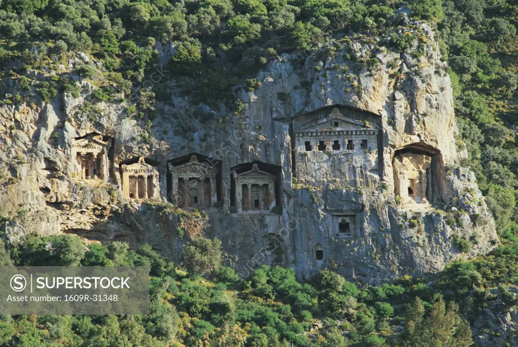 Lycian rock tombs, Kaunos, Dalyan, Med Coast, Turkey
