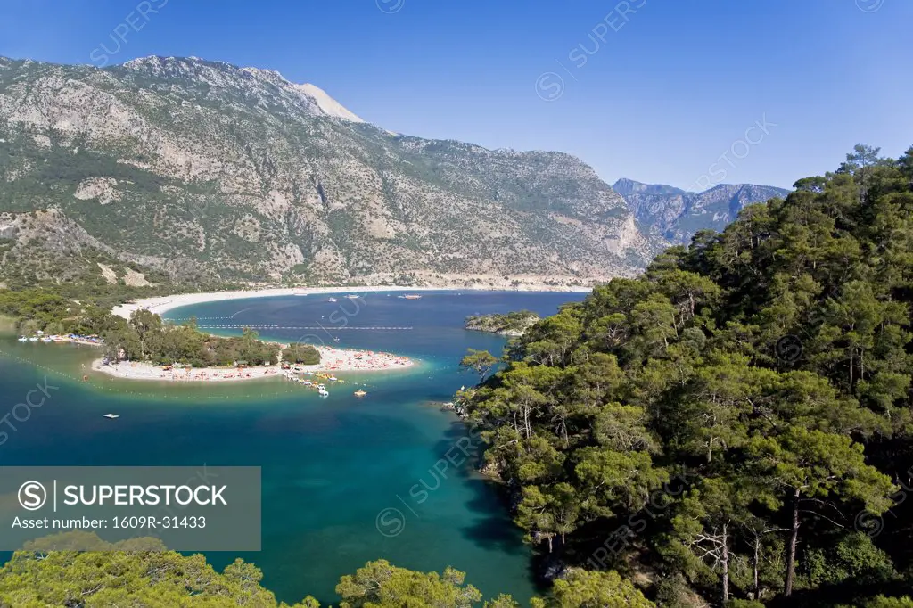 Turkey, Mediterranean Coast, Turquoise coast, Oludeniz near Fethiye, Blue Lagoon & Belcekiz beach