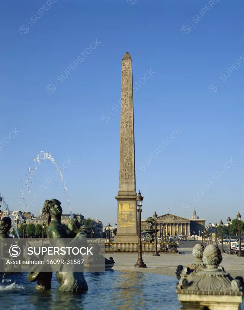 France, Paris, Place de Concorde, Obelisk of Luxor
