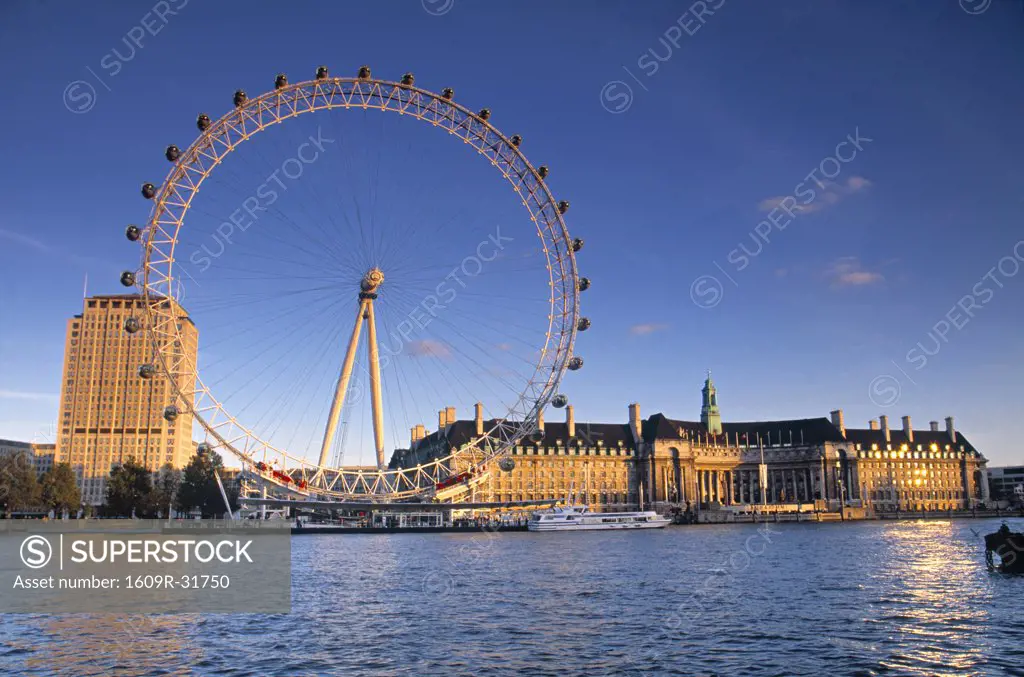 Millennium Wheel (London Eye) & River Thames, London, England