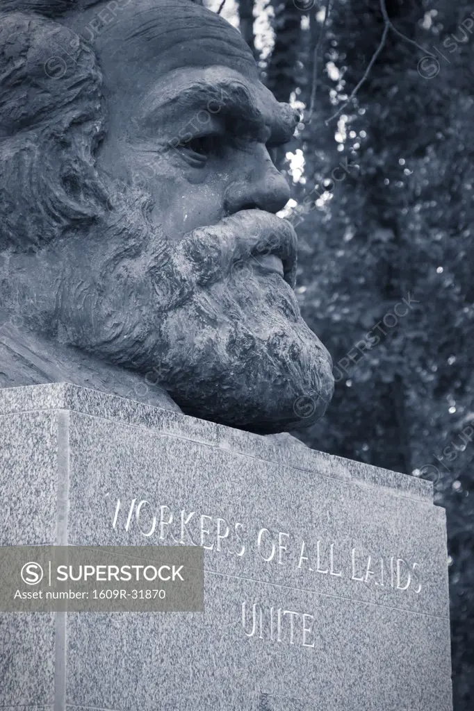 Karl Marx grave, Highgate Cemetery, London, England