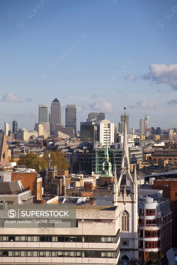 City of London and Canary Wharf, London, England