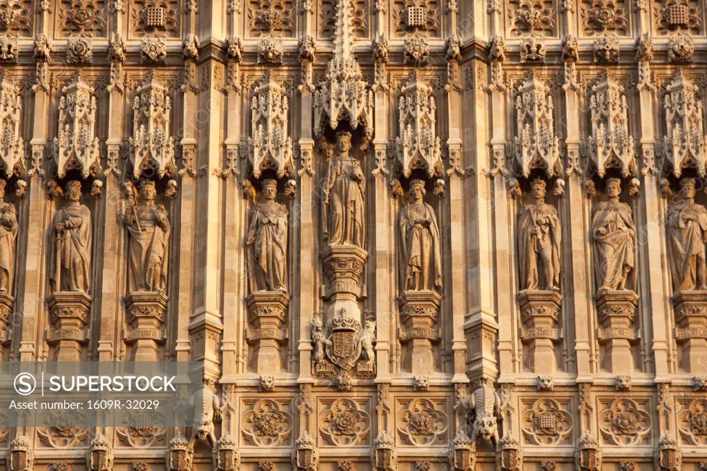 Detail of Houses of Parliament, London, England