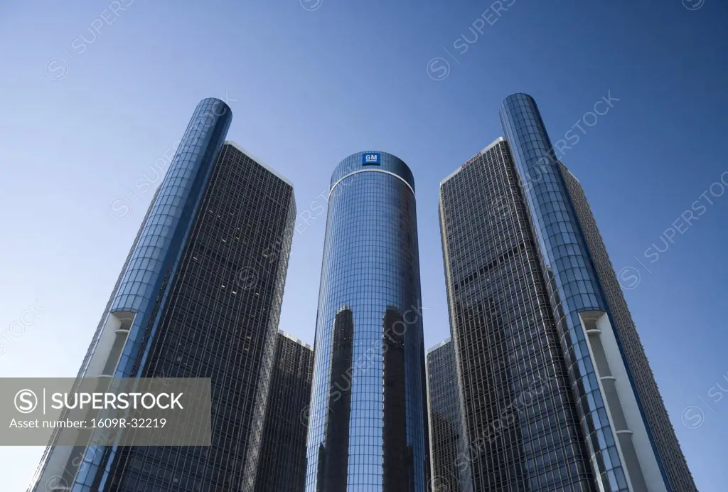 USA, Michigan, Detroit, Renaissance Center, General Motors HQ