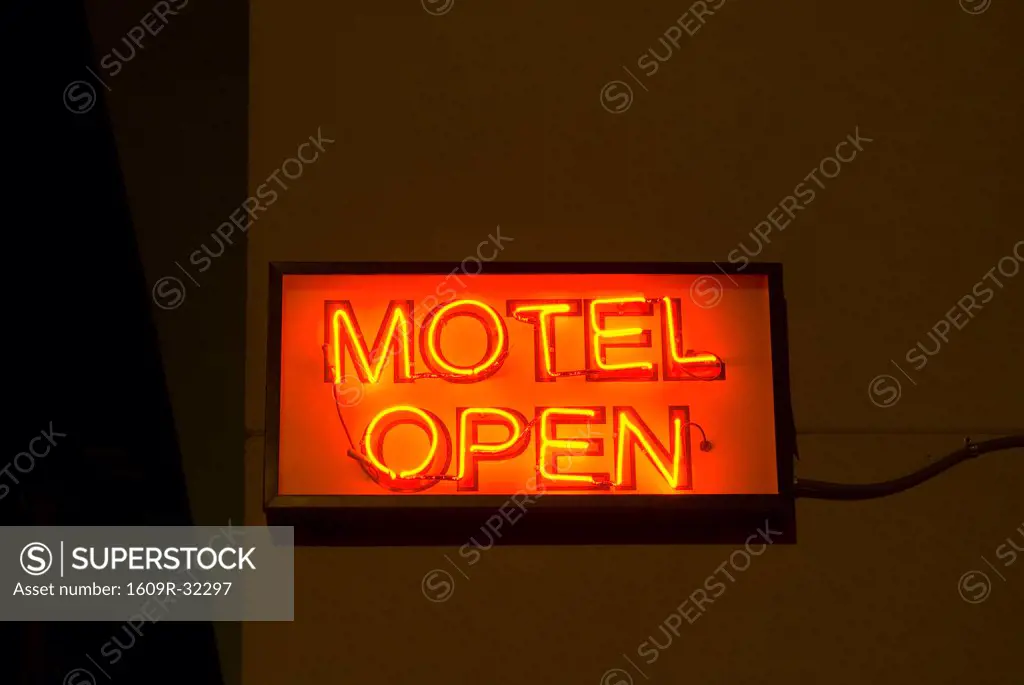 USA, Texas, Route 66, Shamrock, motel sign