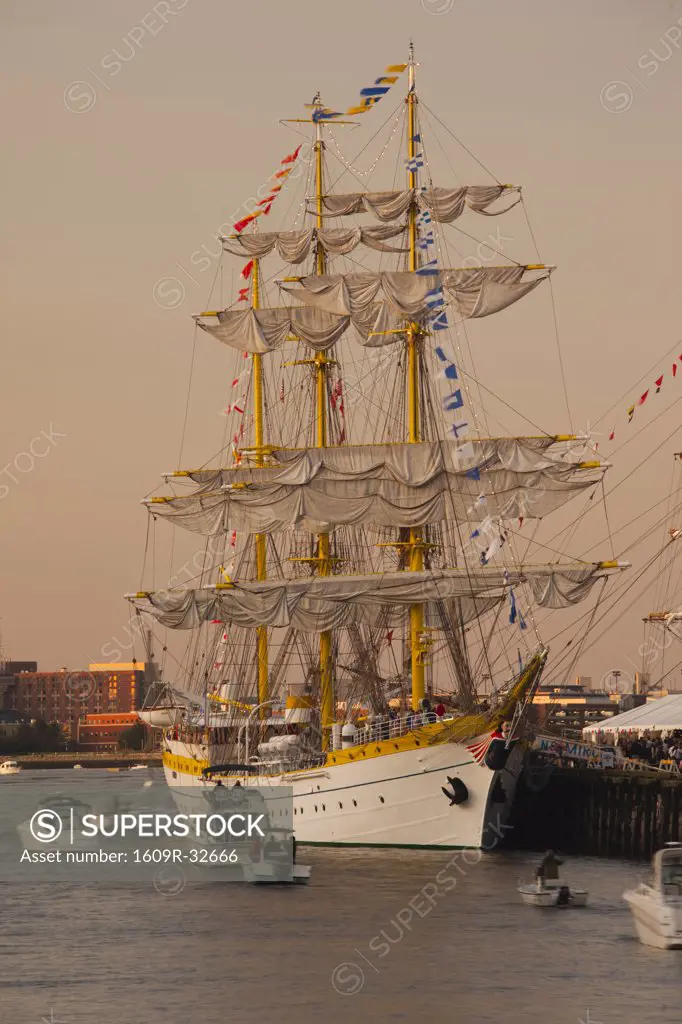USA,Massachusetts, Boston, Sail Boston Tall Ships Festival, Romanian ship Mircea