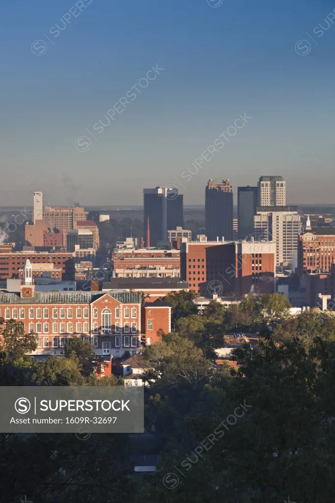 USA, Alabama, Birmingham, high angle view from Red Mountain, morning