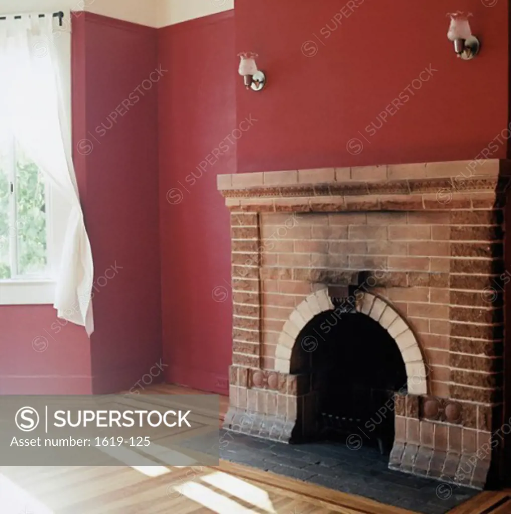 Fireplace in a house