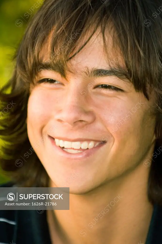 Teen Boy with Long Hair