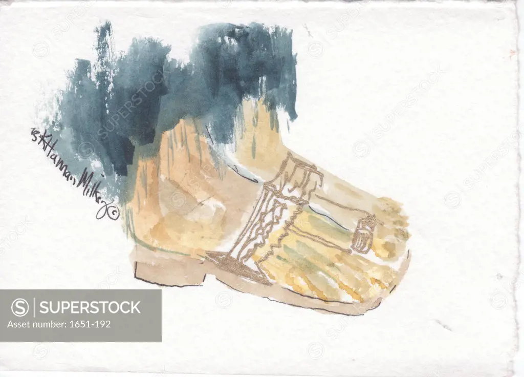 Shoes #10, Kathryn Hannan Milkey (b.1932 American) watercolor