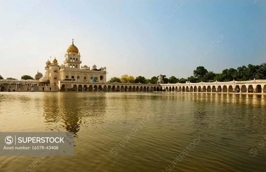 Pond at a gurdwara, Gurudwara Bangla Sahib, New Delhi, Delhi, India