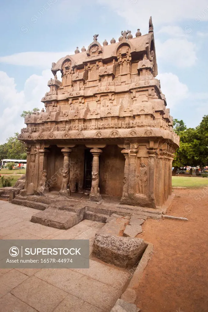 Ancient Ganesh Ratha Temple at Mahabalipuram, Kanchipuram District, Tamil Nadu, India