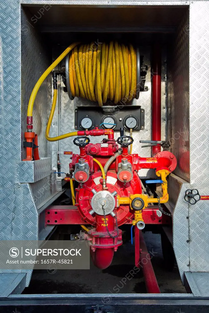 Connector for fire hose in a fire truck, Shimla, Himachal Pradesh, India