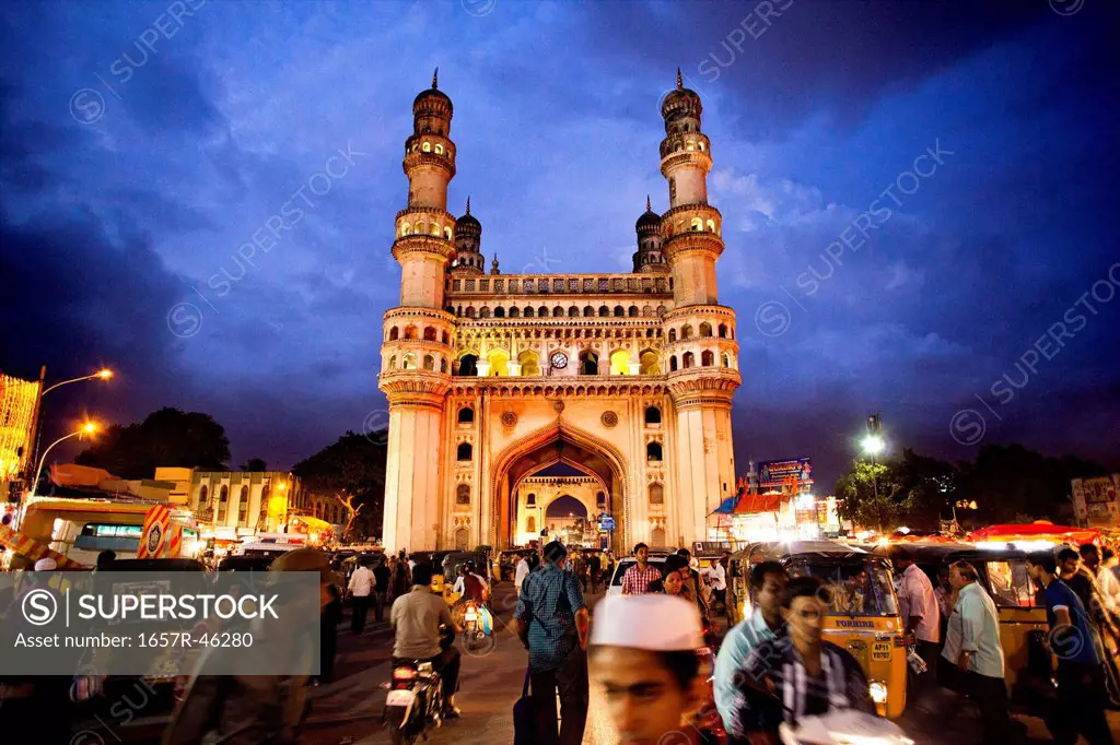 Facade of Charminar, Hyderabad, Andhra Pradesh, India