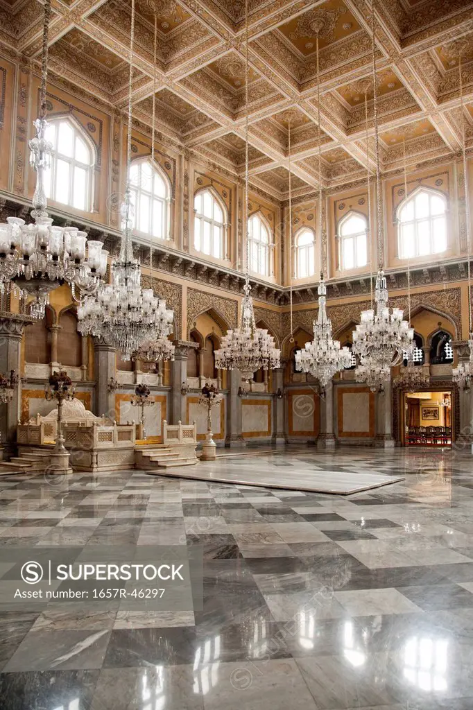 Interiors of a Palace, Chowmahalla Palace, Hyderabad, Andhra Pradesh, India